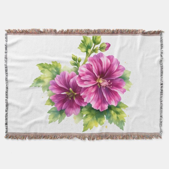 Purple Watercolor Flower Illustration  Decke (Vorderseite)