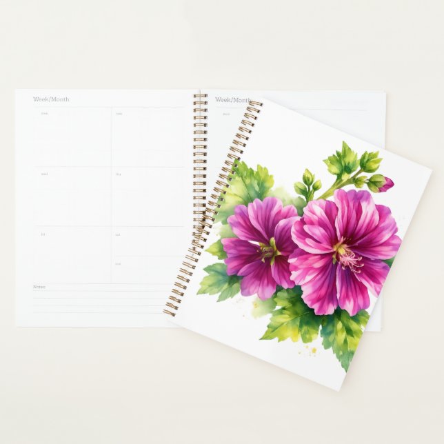 Purple Watercolor Flower Illustration  Planer (Anzeige)
