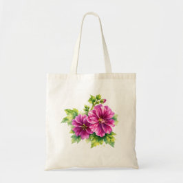 Purple Watercolor Flower Illustration Tragetasche