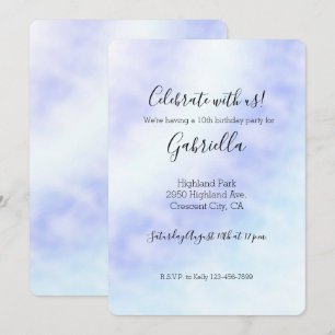 Purple White Aqua Blue Cravate    teint Invitation