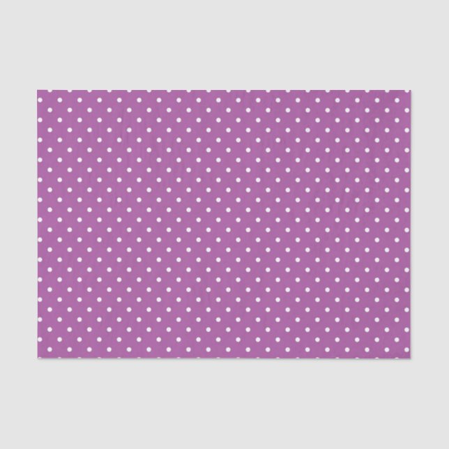 PURPLE & WHITE OSTERPOLKA-PUNKTE SEIDENPAPIER (Vorderseite)