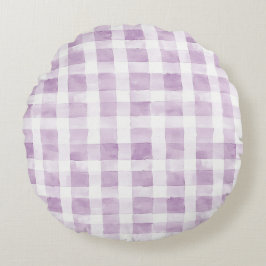 Purple White Stripes Baby Shower Rundes Kissen