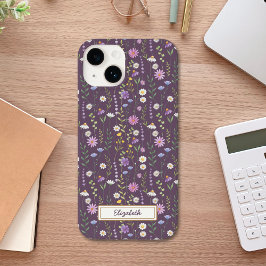 Purple Wild Flowers Case-Mate iPhone 14 Hülle