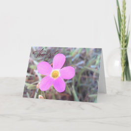 Purple Wildflower Blank Thank You Card Dankeskarte