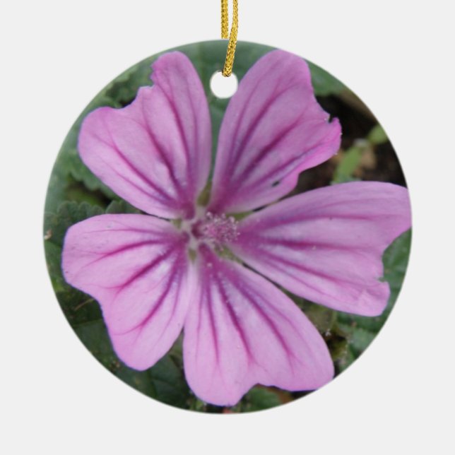 Purple Wildflower Ornaments Keramikornament (Vorne)