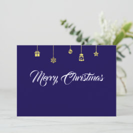 Purple wish card Merry Christmas Feiertagskarte