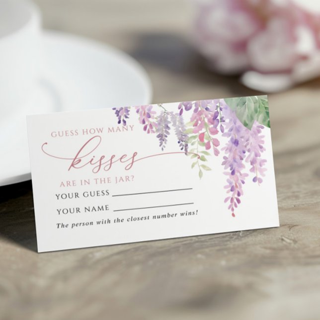 Purple Wisteria Combien de baisers Douche Carte de (Créateur téléchargé)