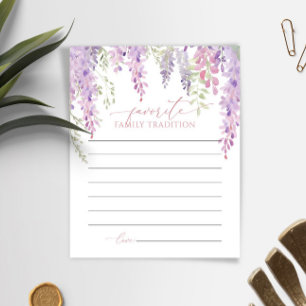 Purple Wisteria Famille Traditions Carte Baby show