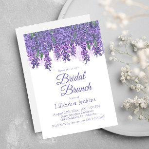 Purple Wisteria Nuptiale Brunch Shoch Invitation
