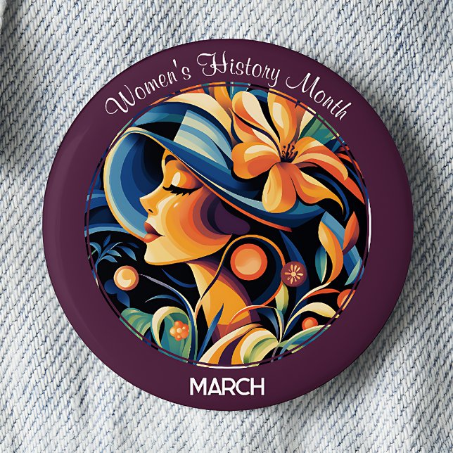 Purple Women's History Month Button (Von Creator hochgeladen)