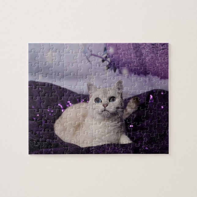 Purple XMAS Cats (Horizontal)