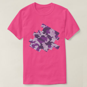 PurpleBerry Camo Muster Digitale Skizze T-Shirt