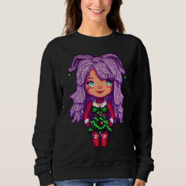 Purplehaarmädchen Sweatshirt