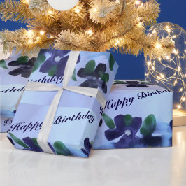 Purples Blues und Grüntöne Geschenkpapier