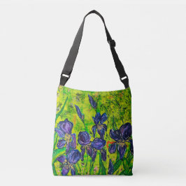 Purples et verts Sac fourre-tout Irises