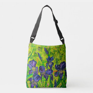 Purples et verts Sac fourre-tout Irises