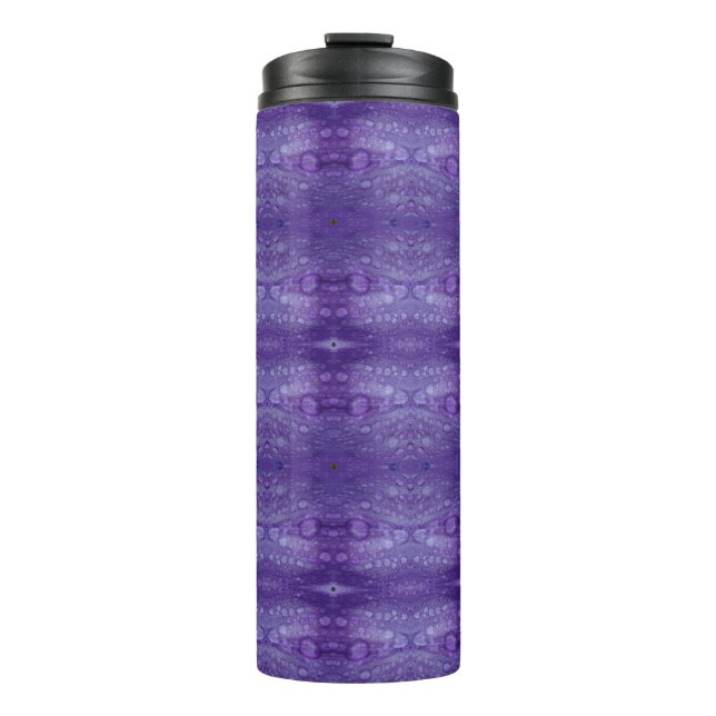 Purples Ikat 9 Thermosbecher (Vorderseite)