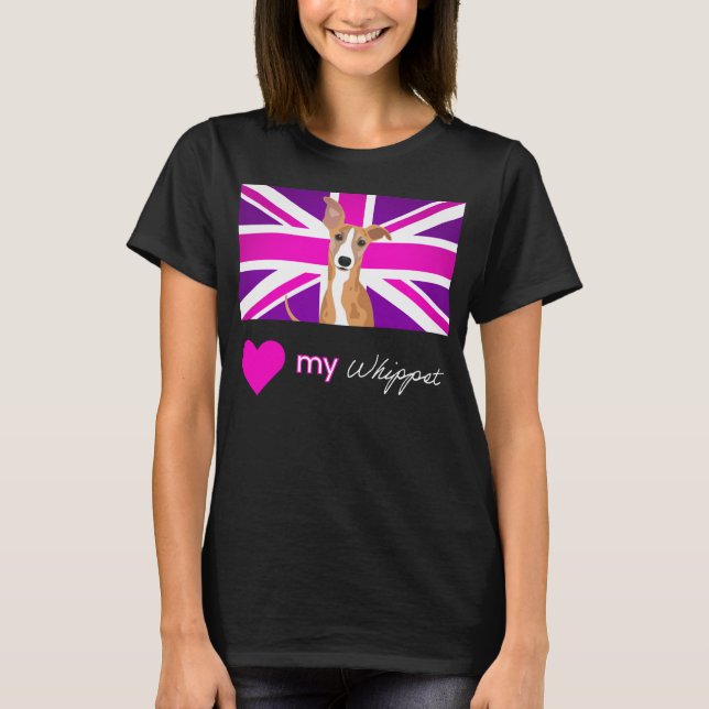 PURPLEWHIPPET (DARK) Basic T-Shirt (Vorderseite)