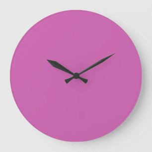 Purplisch rosa (feste Farbe) Große Wanduhr