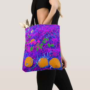 Purplish Pumpkin Field in Pop Art Style Tasche