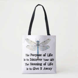 Purpose of life quote talent mission dragonfly bug tasche