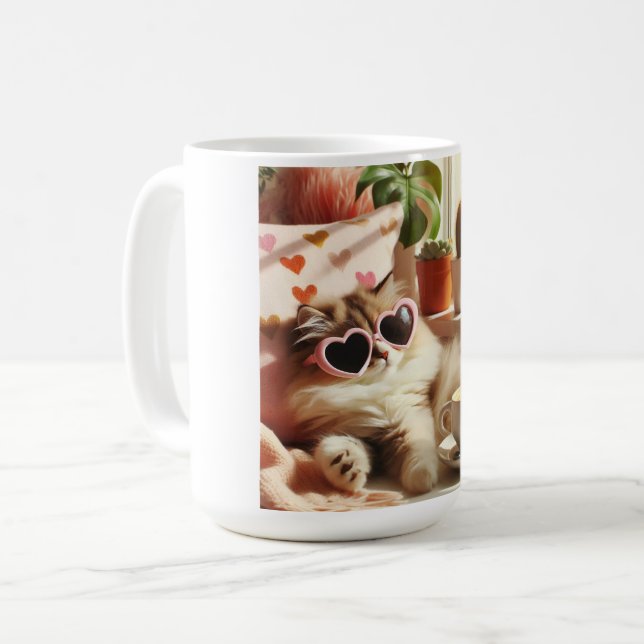 Purprig entspannt kaffeetasse (Vorderseite Links)