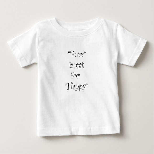 Purpur ist glücklich baby t-shirt (Vorderseite)