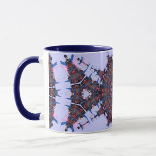 purpurblaue Fraktale Tasse