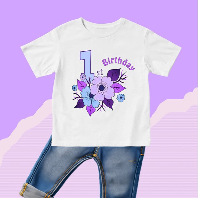 Purpurblumen Baby T-shirt (Von Creator hochgeladen)