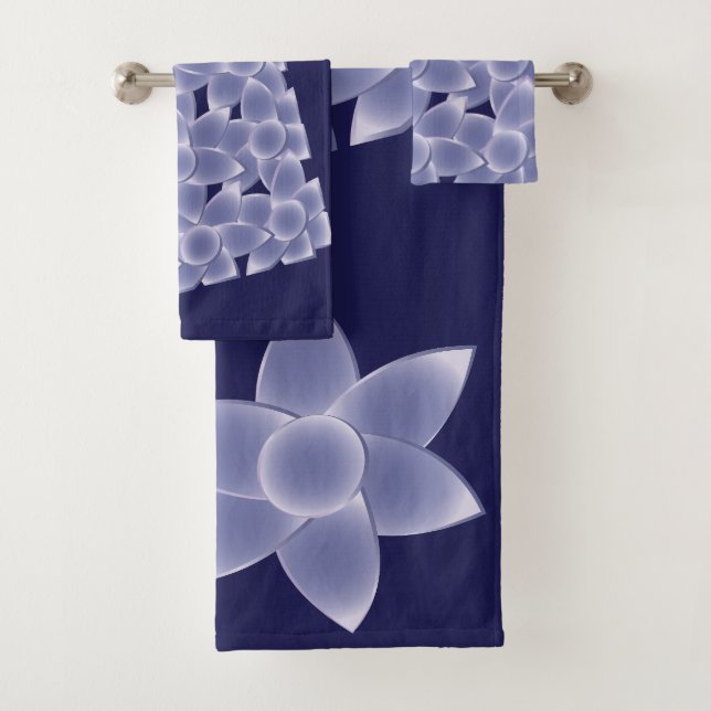 Purpurblumen Badhandtuch Set (Insitu)