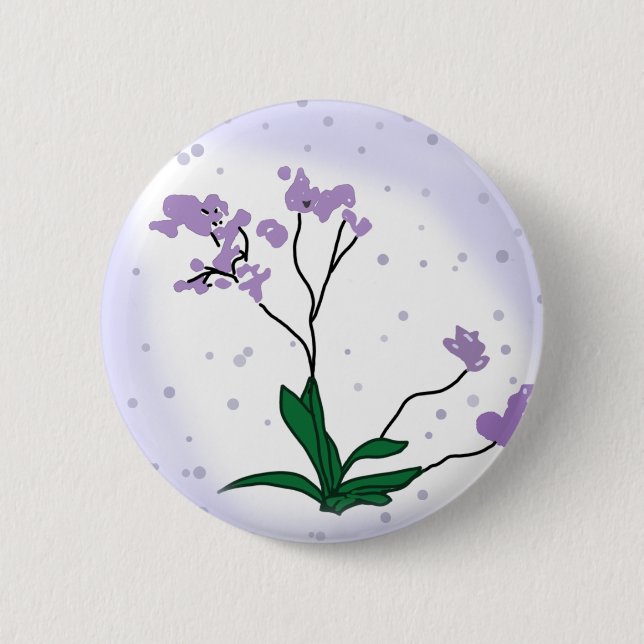 Purpurblumen Button (Vorderseite)
