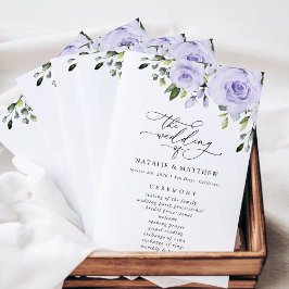 Purpurblumen, Lilac-Blume, Hochzeitsprogramm