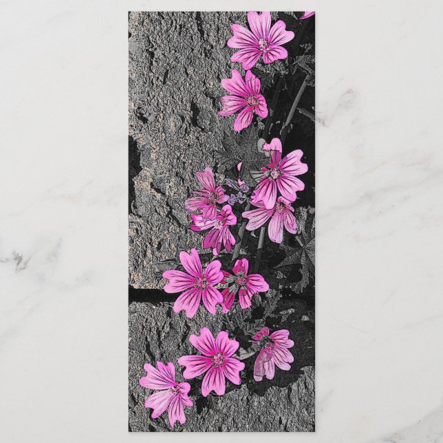 Purpurblumen Menükarte (Vorderseite)