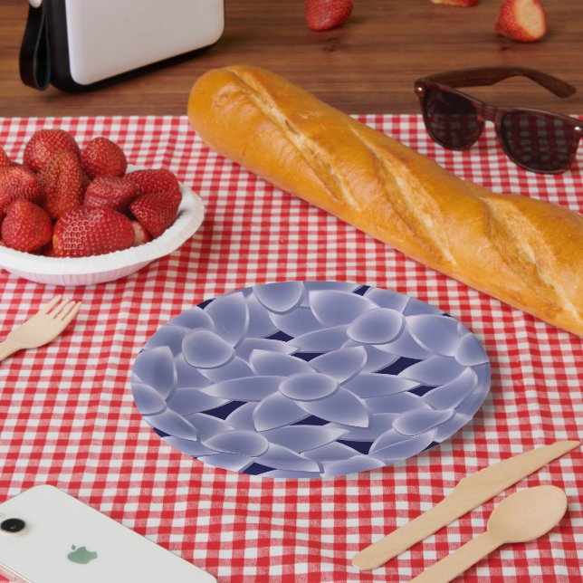 Purpurblumen Pappteller (Picknick)