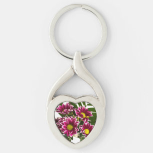 Purpurblumen Schlüsselanhänger