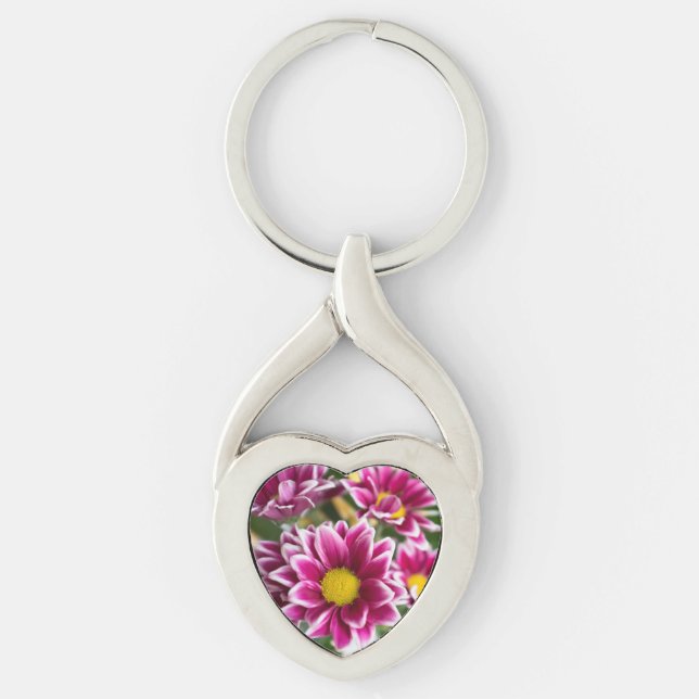 Purpurblumen Schlüsselanhänger (Vorderseite)