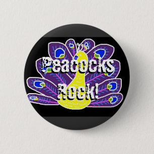 Purpurpfau Button