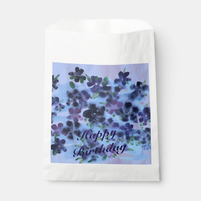 Purpurrot mit Navy Blue Geschenktütchen (Vorderseite)