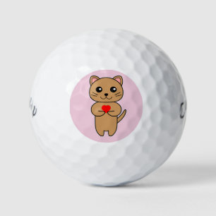 Purpurrote Liebe - Rosa Hintergrund Golfball