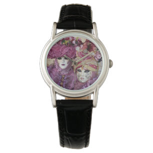Purpurroter Karnevalskostüm, Venedig Armbanduhr