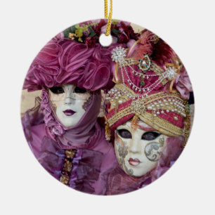 Purpurroter Karnevalskostüm, Venedig Keramikornament