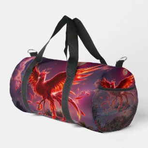 Purpurroter Phönix der mondbeschienenen Gezeiten. Duffle Bag