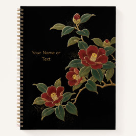 Purpurroter Winter: Der Maki-e-Stil Tsubaki & Gold Notizbuch