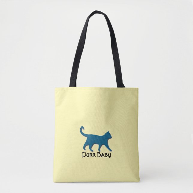 "PURR BABY - LEMON - TOTE BAG" TASCHE (Vorderseite)