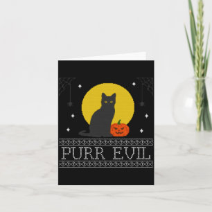 Purr Böse _ Lustige Süße Gruselige Halloween Schwa Karte