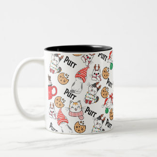 Purr Cat Christmas Mug