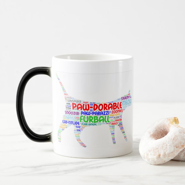 Purr-Dorable Cat Verwandlungstasse (Mit Donut)