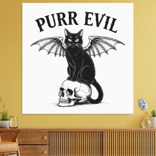 Purr Evil Cat Leinwanddruck