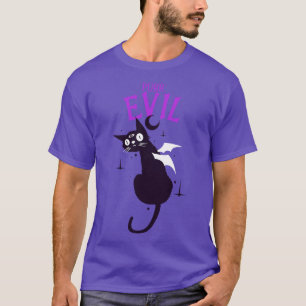 Purr Evil Demon Cat Halloween Gothic Dark Art T-Shirt