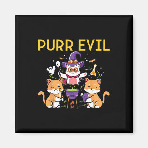Purr Evil Halloween Katzen Hexen Spaß spuke Katzen Magnet